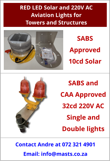 Aviation lights - solar and 220V AC