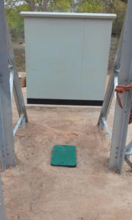 Rural Concreteless Lattice Tower - Shelter and earth pit installed