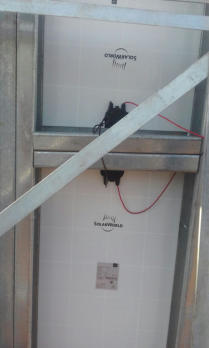 Rural Concreteless Lattice Tower - Solar panels being connected